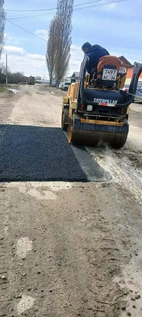 Ямочный ремонт дороги в частном секторе